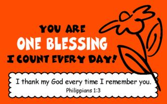 Kortpakke - You Are One Blessing I Count Every day! (25 stk)